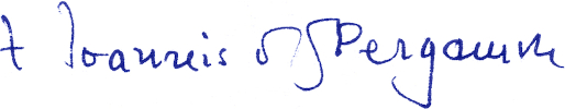 Signature of Metropolitan John Zizioulas