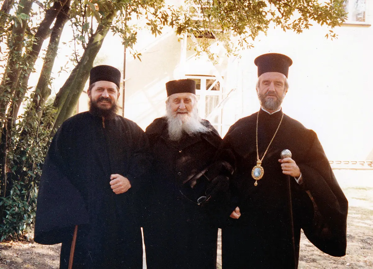 Elder Sophronios and Metropolitan John, Essex, May 25, 1987