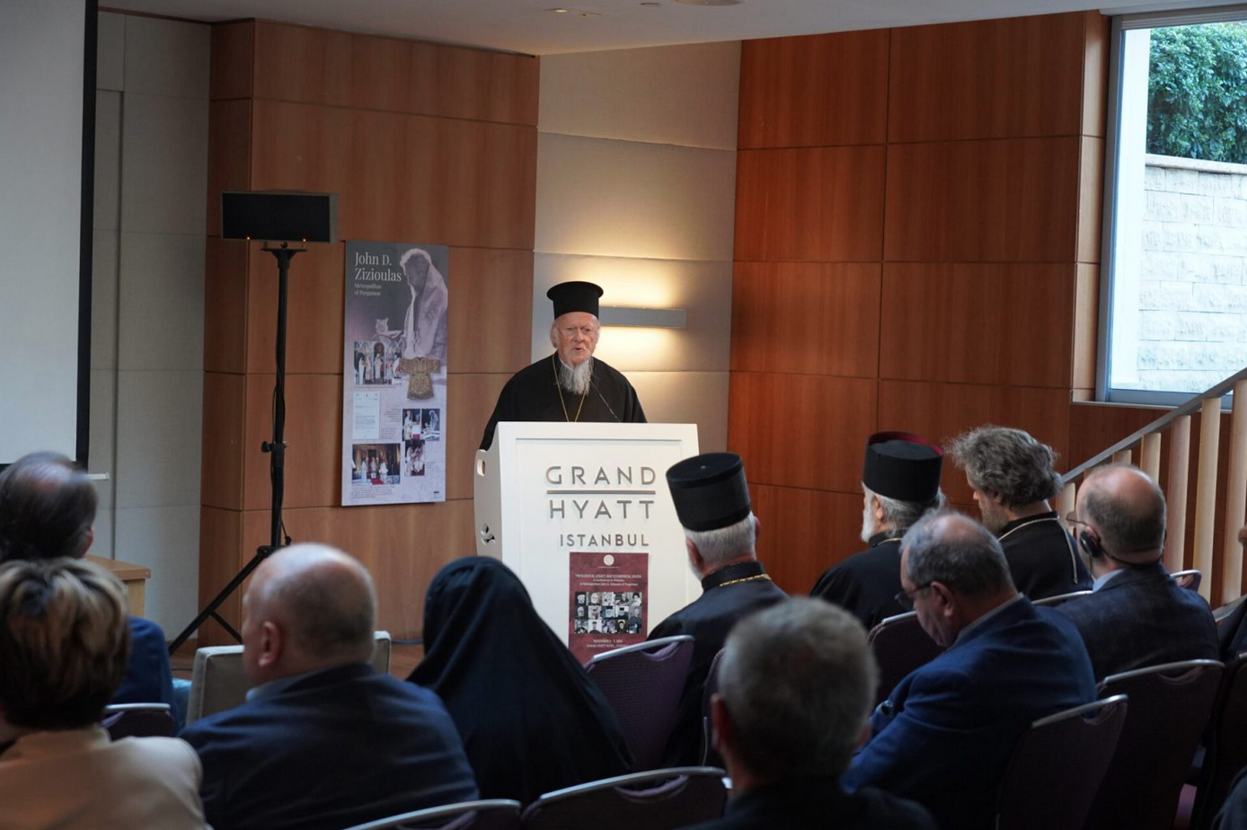 The Ecumenical Patriarch at the International Conference on the contribution of Metropolitan John of Pergamon The Ecumenical Patriarch at the International Conference on the contribution of Metropolitan John of Pergamon