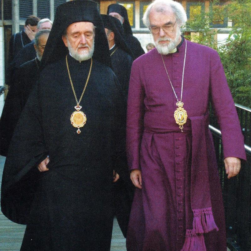 John Zizioulas and Rowan Williams, Commission Anglican Orthodox Dialogue Canterbury, June 2004