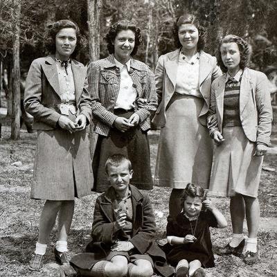Boy John Zizioulas with family