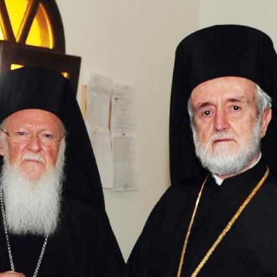 Patriarch Bartholomew I and Metropolitan John Zizioulas